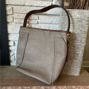 Taupe Brown Tote Bag